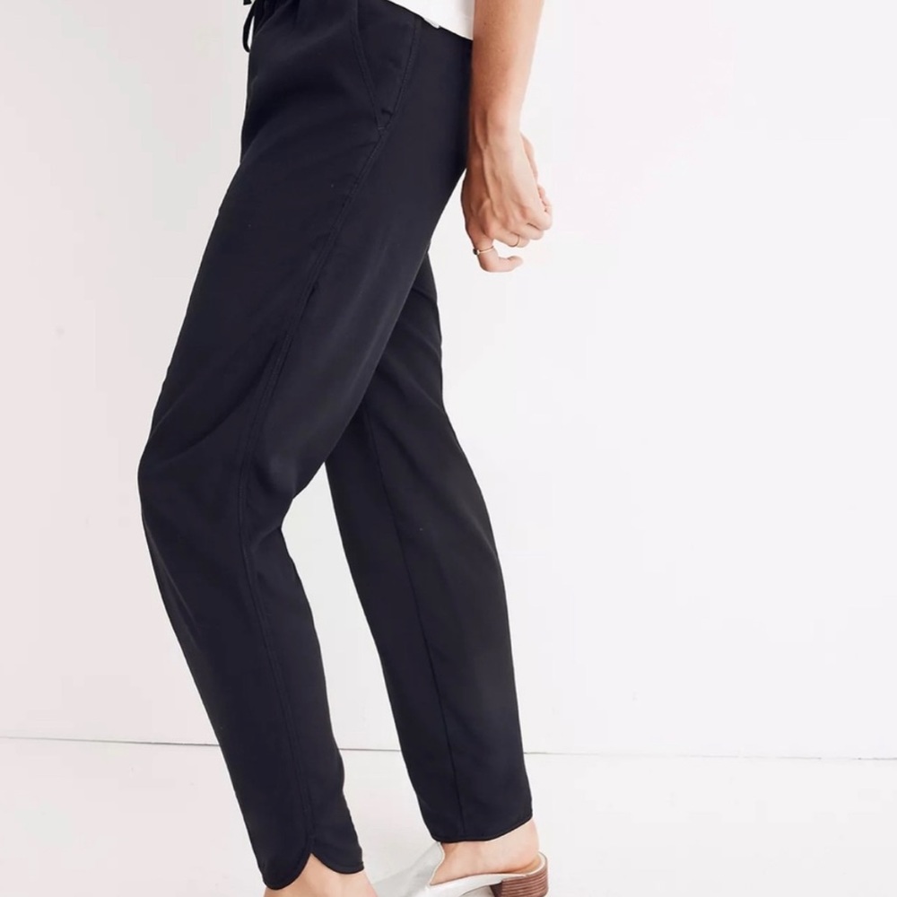 Madewell “Track Trouser” Pull-On Jogger Pants Black